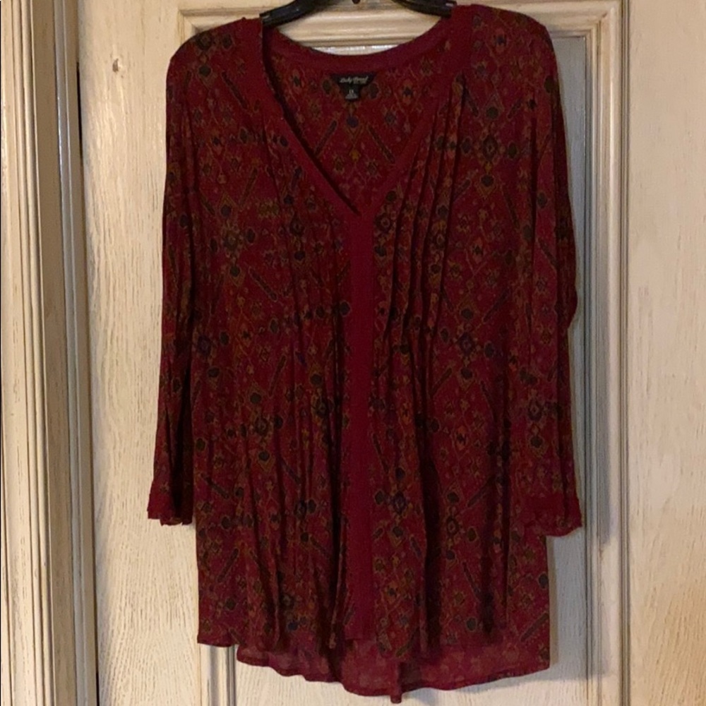 Lot of 2 Lucky Brand 1X tops